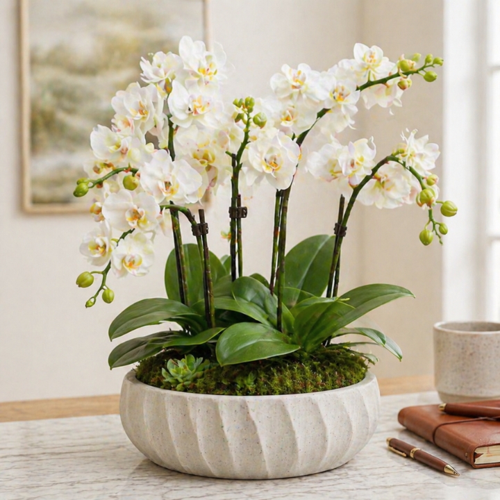 The Majestic White Orchid Terrarium 1 orchidea white
