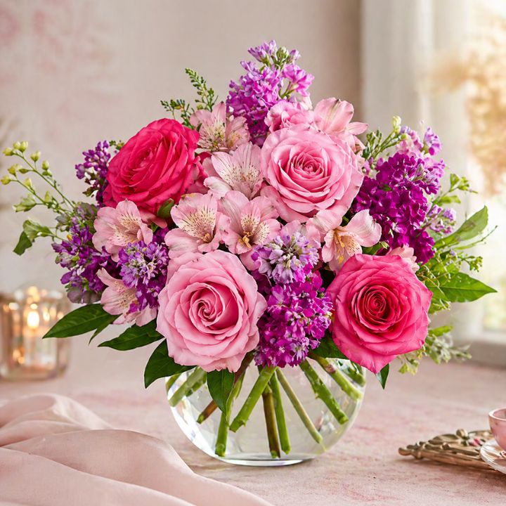Handcrafted Alstroemeria and Rose Bouquet 1 Alstroemeria and Rose Bouquet
