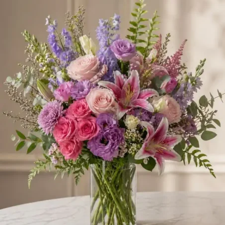 Alstroemeria and Rose Bouquet