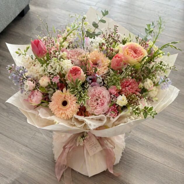 Gerbera, Tulip & Chrysanthemum Mixed Bouquet