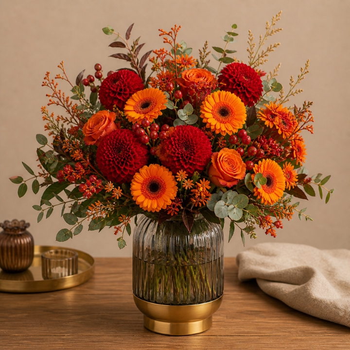 Autumn Leaves Hand-Tied Bouquet 1 Autumn Leaves Hand Tied