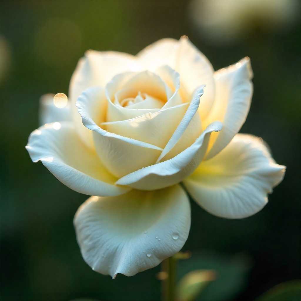 Blog 12 A close-up realistic image of a fresh white rose showing purity and symbolic meaning.
