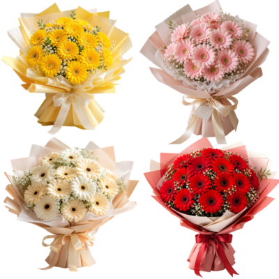 All Types of gerbera Bouquets