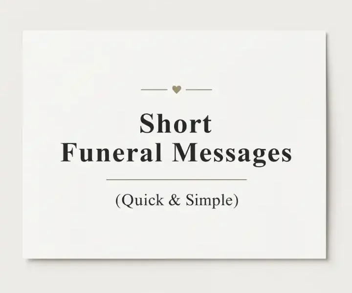 Short Funeral Messages (Quick & Simple)